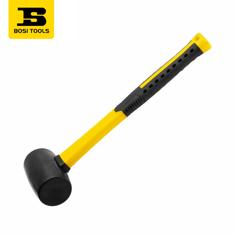 Rubberen hamer met glasvezelhandvat
