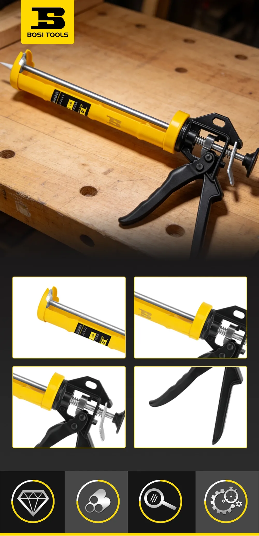 Semi-circular Caulking Gun